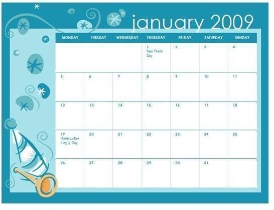 calendar template for microsoft word 2007