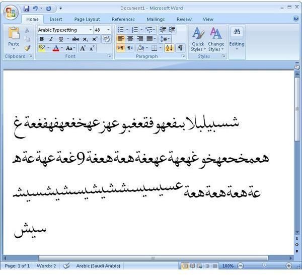 arabic font mac pre installed word for mac