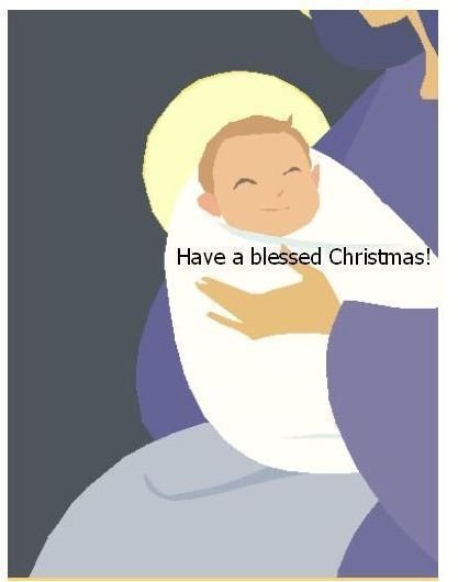Nativity Scene Christmas Card Template
