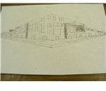 Street scape with two vanishing points