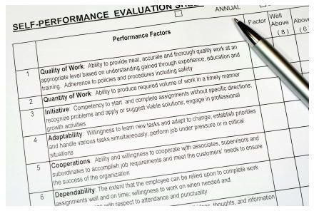 employee self evaluation sample
