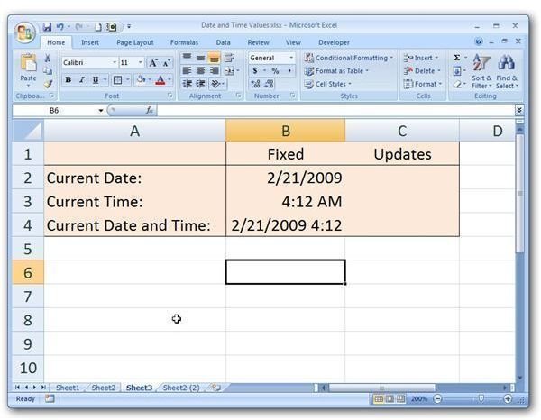 How To Insert The Current Date And Time Into A Microsoft Excel Spreadsheet