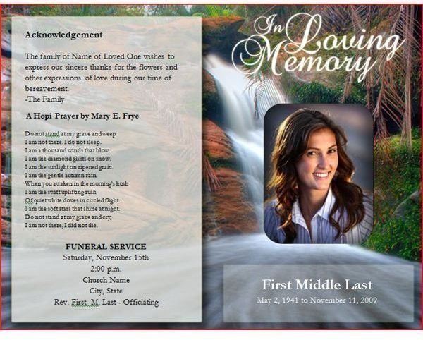 Funeral Program Designs Templates