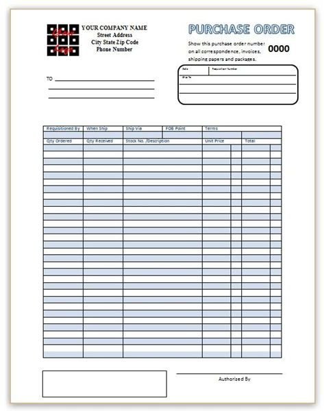 Sample Order Form Word Template