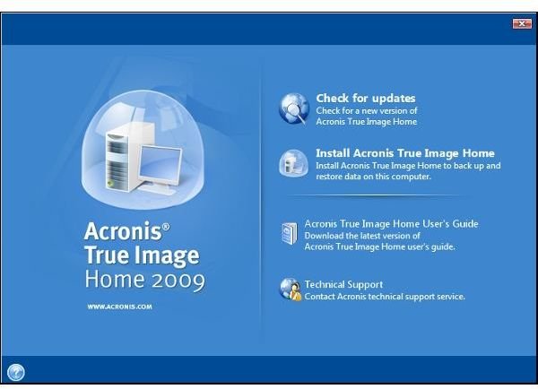 acronis true image home 2009 bootcd