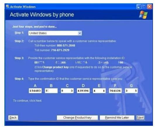 Activate Windows 8 Confirmation Id Toll