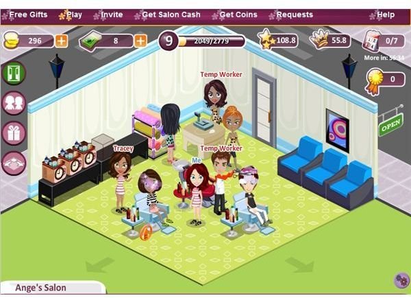 virtual salon games Each specific treatment has a particular animated action