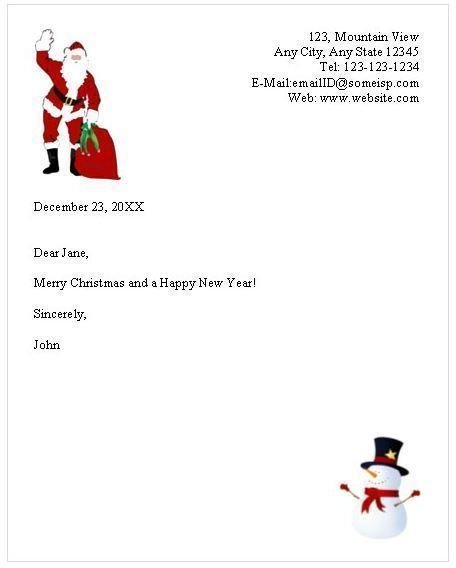 Santa Letterhead Monte