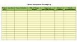 screenshot change management tracking log