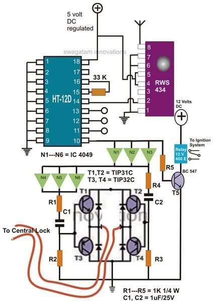 remote control circuit for toy car