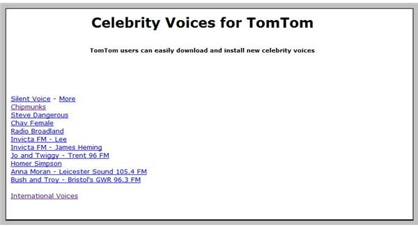 Celebrity Voices For Tomtom Free