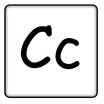 letter C preschool alphabet flash cards printables
