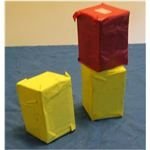 Large blocks weighted with sand