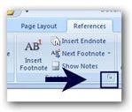 how to make footnotes in word 2007
