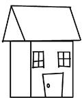 A simple drawing of a house