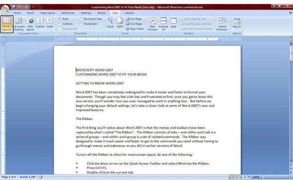 how to change default printer in word