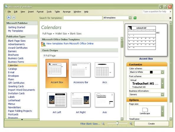 Microsoft Publisher Calendar Free Templates