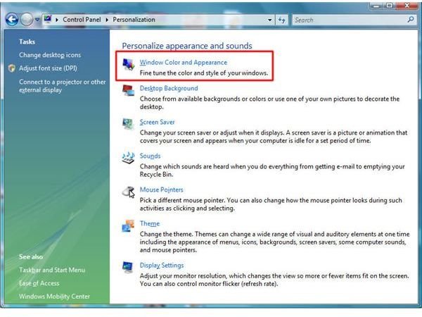 How To Adjust Transparency In Windows Vista