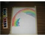 Paint in rainbow