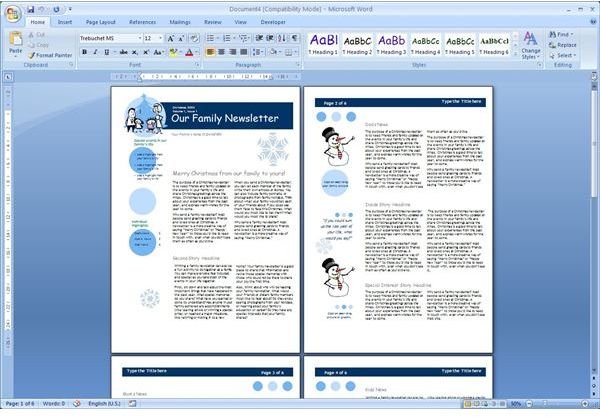 Free Microsoft Word Template For A Newsletter