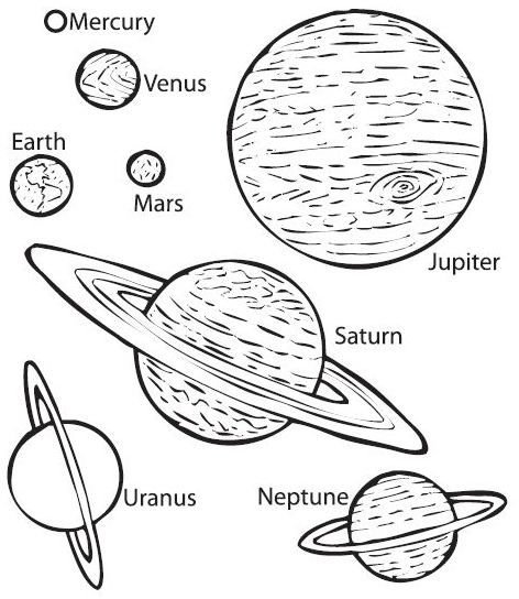 coloring pages of space planets - photo #7
