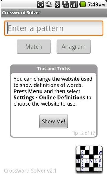 Wordplay.com crossword solver