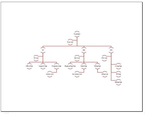 blank organisational chart