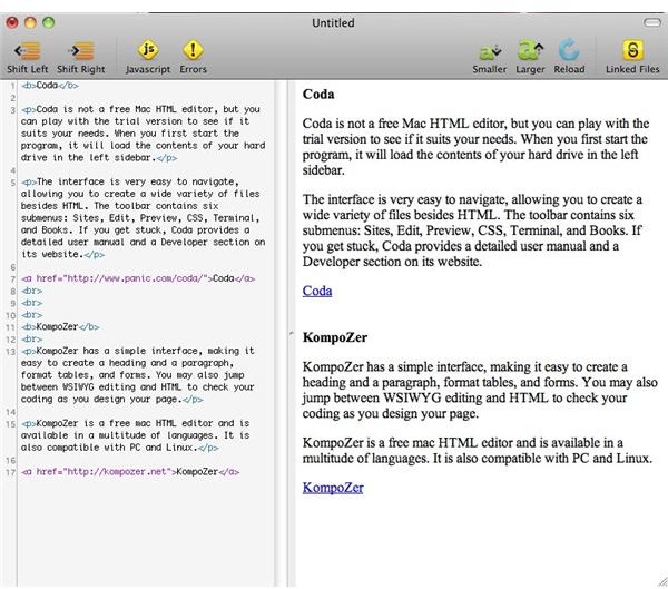 html editor free mac