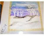 Paint white trees and branches