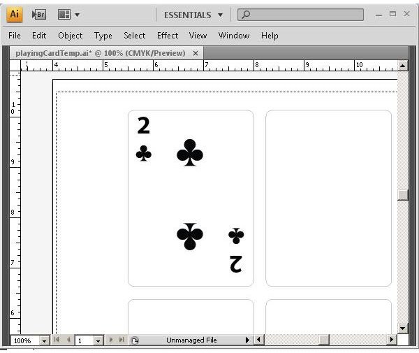 Playing Card Template Illustrator