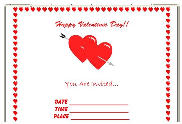 Valentines Template Microsoft Word