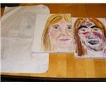 Drawing of self and portraits