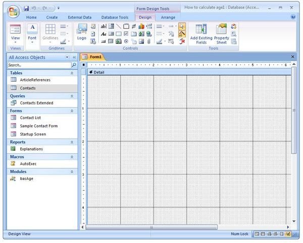 Microsoft Access 2007 Create Search Form In Access