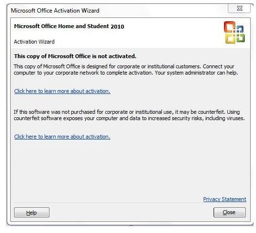 microsoft office home and student 2010 activation key