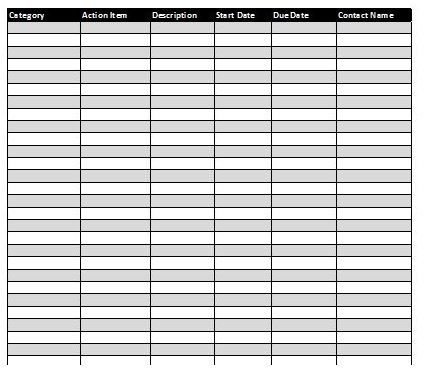 Weekly Tracking Template