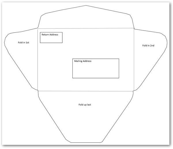 a4 window envelope address template word