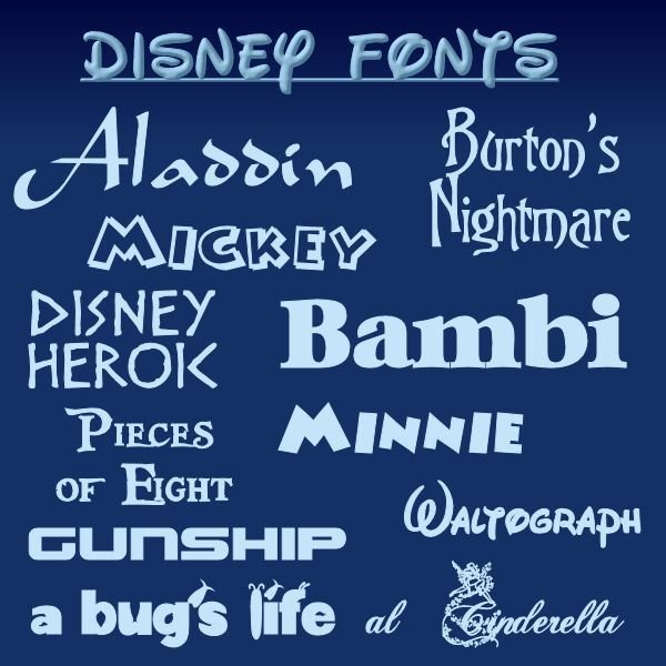 ... fonts add a touch of magic with these 10 disney fonts written by