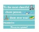 Cheerful chore person