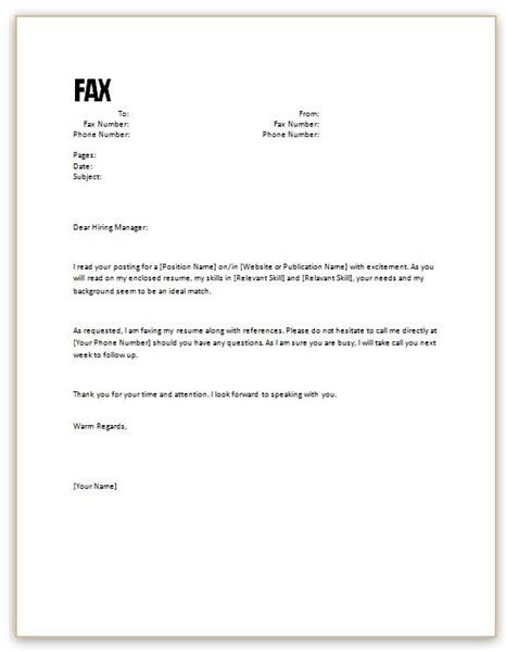 Free Microsoft Templates For Cover Letters