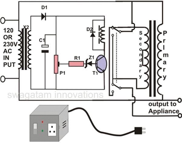 electrical circuit diagram of voltage stabilizer ~ Circuit ...