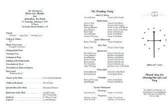 wedding programs tri fold examples