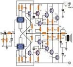 Transistor Power Amplifier Circuit Diagram, Image