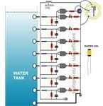 Water Level Meter With Buzzer, Circuit Diagram, Image