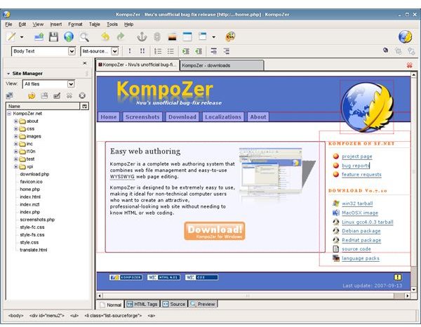 kompozer software free download for windows