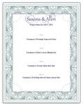 Celtic Wedding Menu Card Template