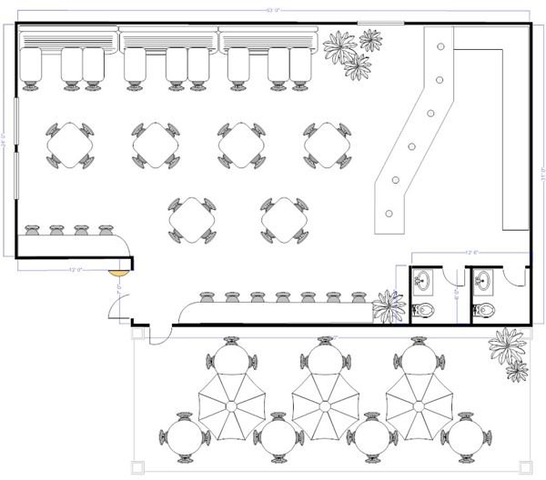 Sample Restaurant Layout Plans