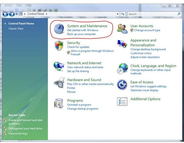 Windows Drive Management Vista