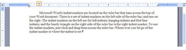 how large first line indent in word