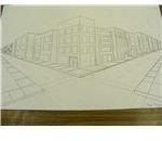 Stree scape with road markings