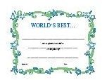 Blank award